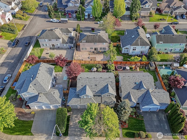 aerial view of residential area