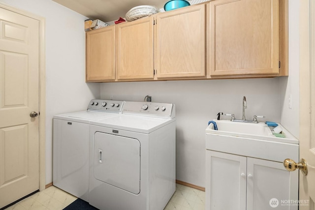 19021 113th Way SE, Renton, WA 98055 - laundry area with independent washer and dryer, cabinet space, and baseboards
