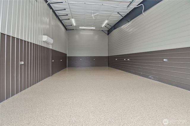 interior space featuring a wall mounted air conditioner