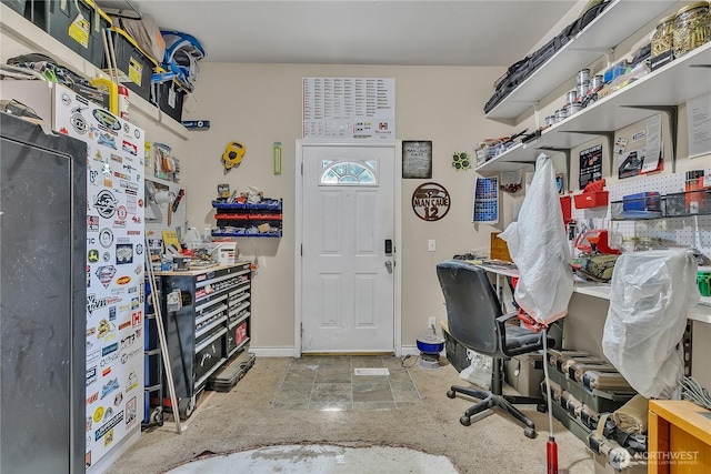 office with baseboards