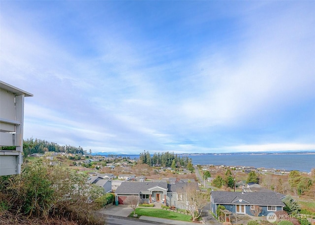 water view with a residential view