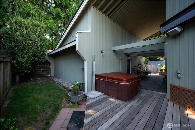 3911 NE 158th Ln, Lake Forest Park, WA 98155 - deck with a hot tub