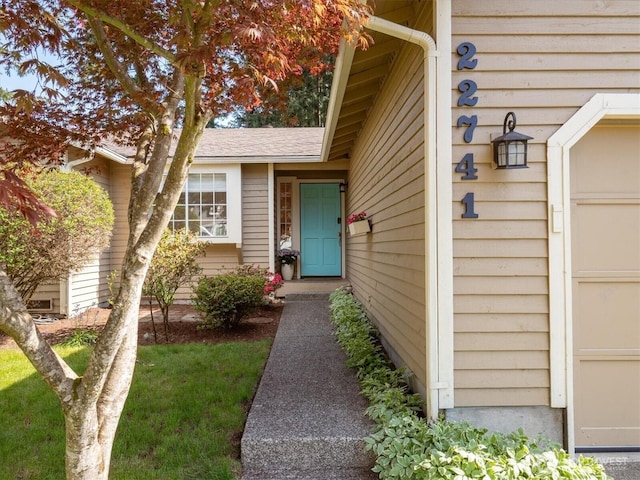 view of doorway to property