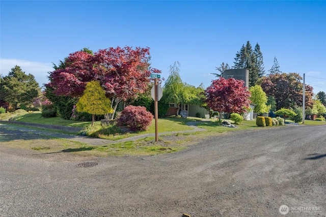 1203 Tower Ave, Raymond, WA 98577 - view of asphalt road featuring traffic signs