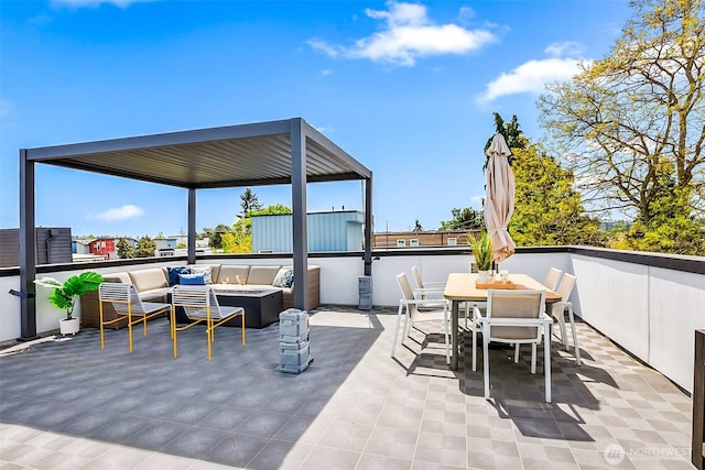 1709 NW 64th St, Seattle, WA 98107 - view of patio featuring outdoor lounge area and outdoor dining space