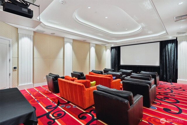 1920 4th Ave Unit 502, Seattle, WA 98101 - home theater with a raised ceiling