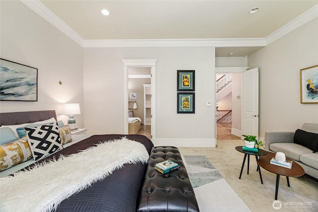 8380 SE 43rd St, Mercer Island, WA 98040 - bedroom featuring ornamental molding and recessed lighting
