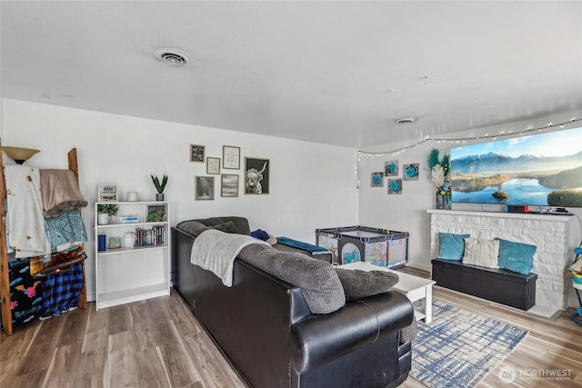 14612 Avon Allen Rd, Mount Vernon, WA 98273 - living room featuring wood finished floors