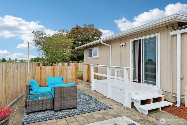 14612 Avon Allen Rd, Mount Vernon, WA 98273 - view of patio / terrace featuring fence