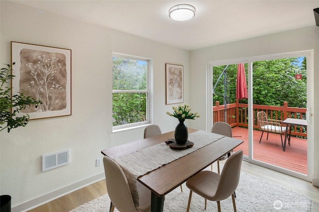 12635 Beacon Ave S, Seattle, WA 98178 - dining area with light wood-style flooring and baseboards