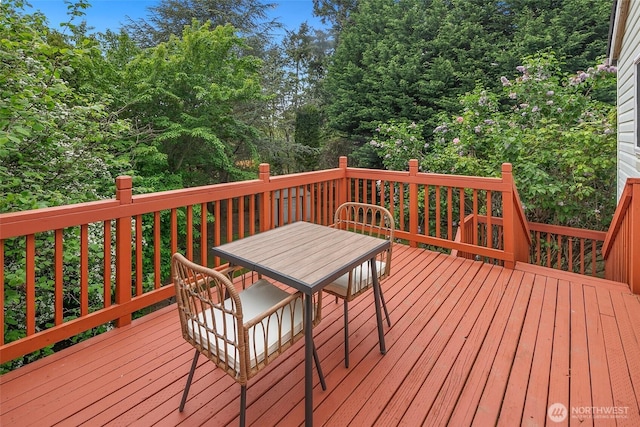 12635 Beacon Ave S, Seattle, WA 98178 - wooden deck with outdoor dining space