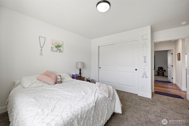 3504 Kathren Ln, Pasco, WA 99301 - bedroom with a closet, carpet flooring, and baseboards