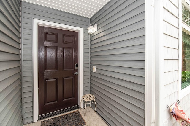 view of exterior entry