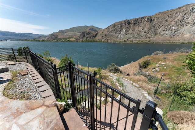 31 S Shore Dr, Orondo, WA 98843 - water view with a mountain backdrop and fence