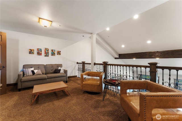 31 S Shore Dr, Orondo, WA 98843 - living area with carpet floors, recessed lighting, and baseboards