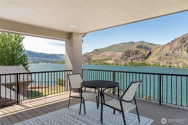 31 S Shore Dr, Orondo, WA 98843 - deck featuring a water and mountain view