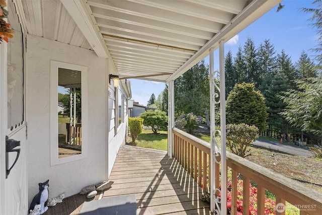 view of wooden deck