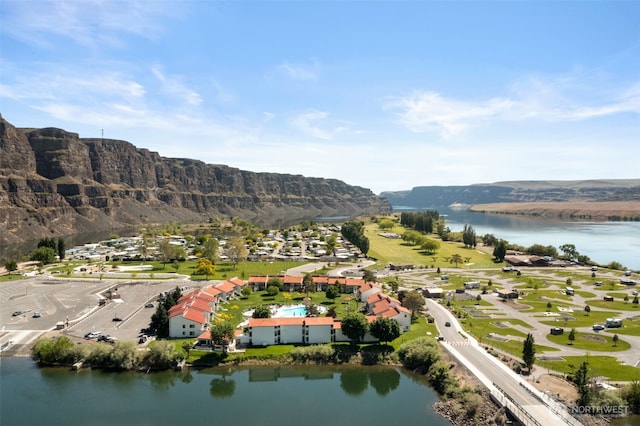drone / aerial view of a nearby body of water