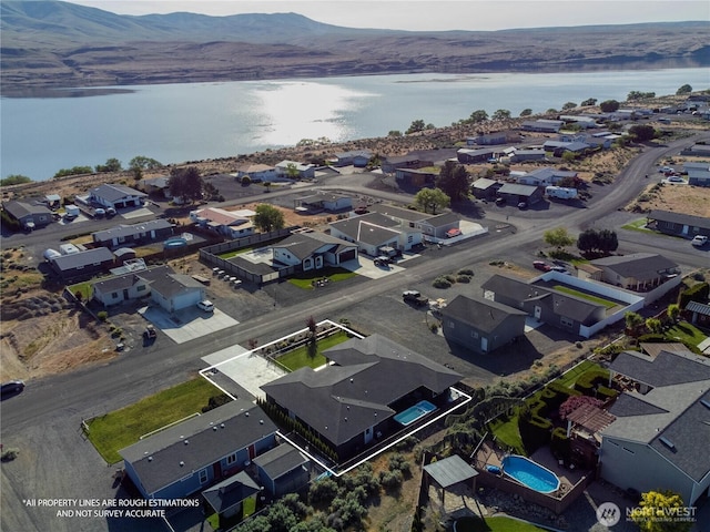 419 Edgewater Way SW, Mattawa, WA 99349 - aerial view of residential area with a water and mountain view