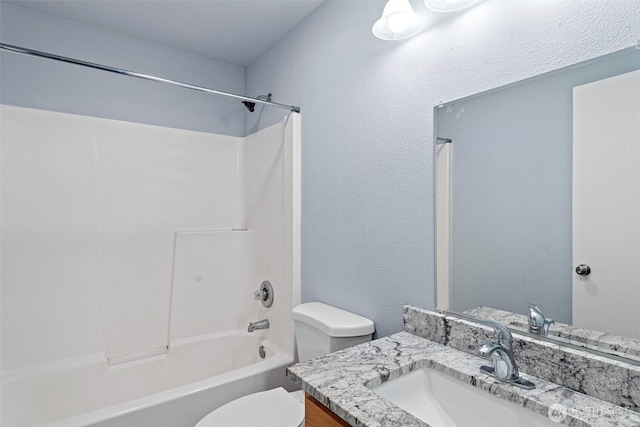 592 Kodiak Ave, Camano Island, WA 98282 - bathroom featuring vanity, toilet, and bathtub / shower combination