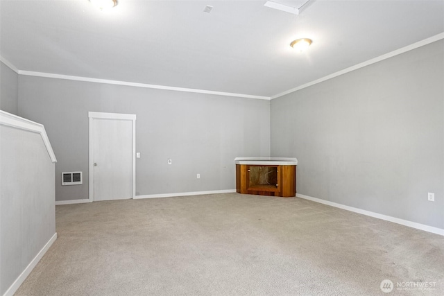 592 Kodiak Ave, Camano Island, WA 98282 - additional living space with baseboards, light carpet, and visible vents