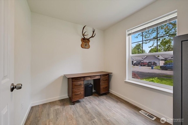 16886 Wales St SE, Monroe, WA 98272 - unfurnished office with light wood-type flooring and baseboards