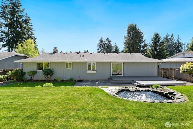 15221 42nd Ave E, Tacoma, WA 98446 - back of house with a patio and a chimney