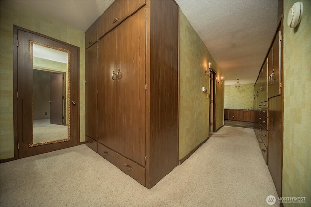 906 E 3rd Ave, Ellensburg, WA 98926 - hall featuring light colored carpet and a textured ceiling