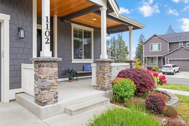 property entrance with a porch