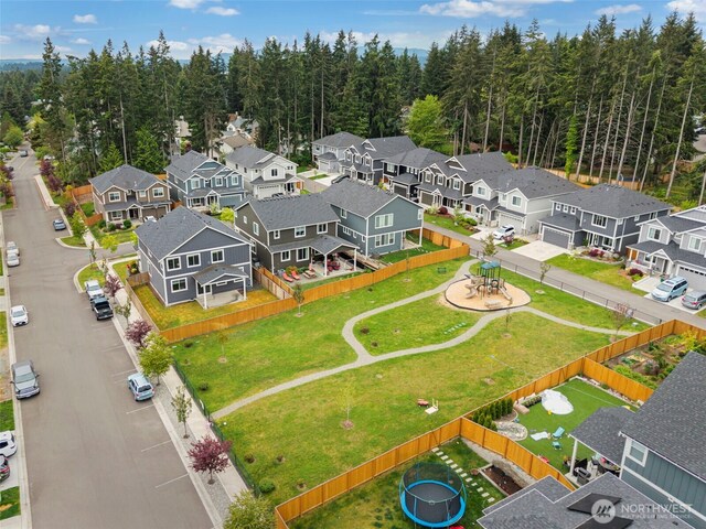 aerial view of residential area