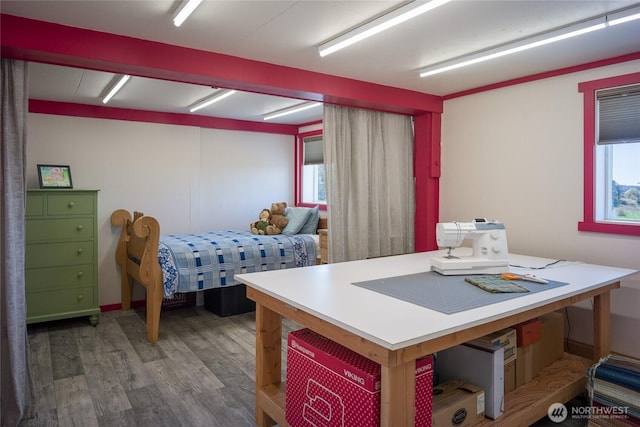 5621 Fisherman Bay Rd, Lopez Island, WA 98261 - bedroom with wood finished floors and multiple windows