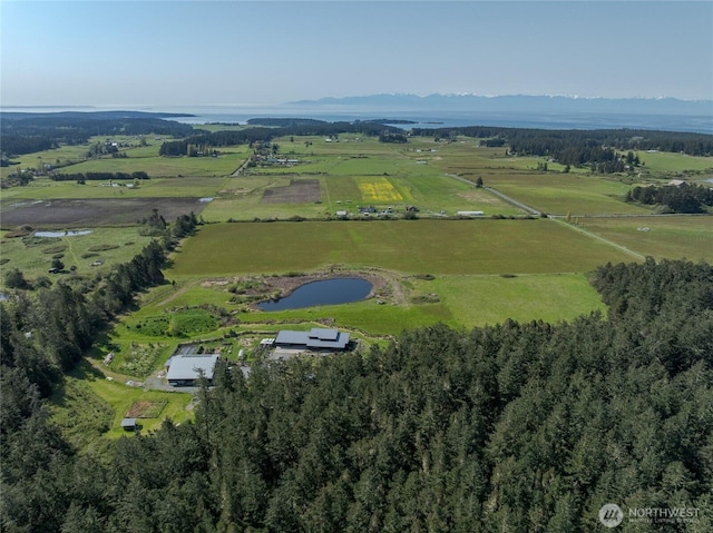 5621 Fisherman Bay Rd, Lopez Island, WA 98261 - aerial view of property's location featuring rural landscape and a large body of water