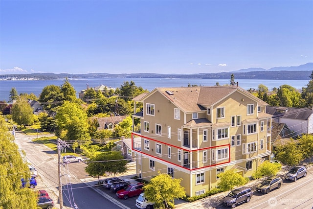 1215 Lawrence St Unit 201, Port Townsend, WA 98368 - aerial view of a water and mountain view