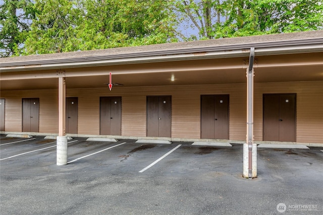 garage with covered parking