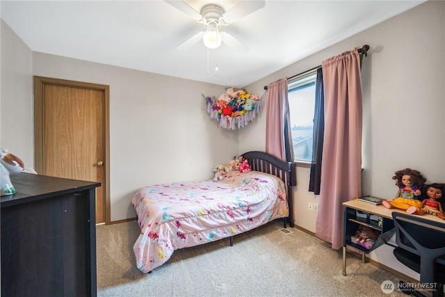 9006 190th St E, Puyallup, WA 98375 - carpeted bedroom with ceiling fan and baseboards