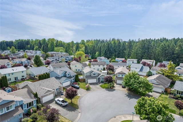 9006 190th St E, Puyallup, WA 98375 - aerial perspective of suburban area featuring a forest
