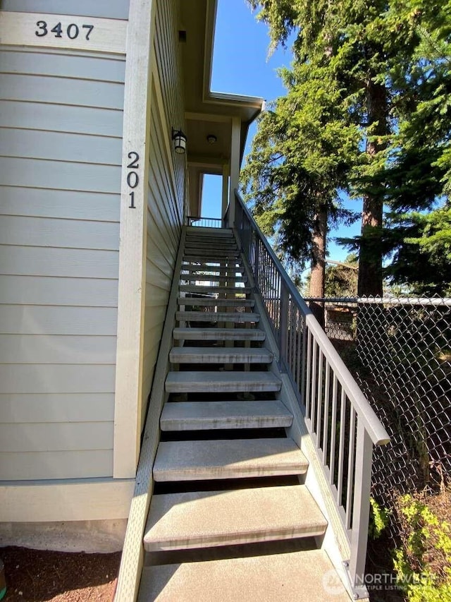 view of stairs