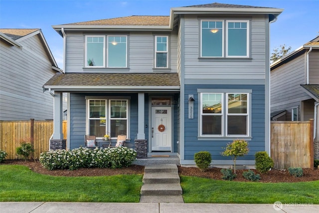 3215 64th Ln SW, Olympia, WA 98512 - view of front facade with covered porch and fence