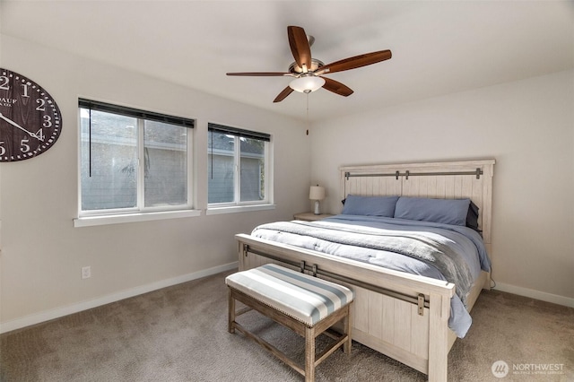 3215 64th Ln SW, Olympia, WA 98512 - bedroom with carpet, baseboards, and a ceiling fan