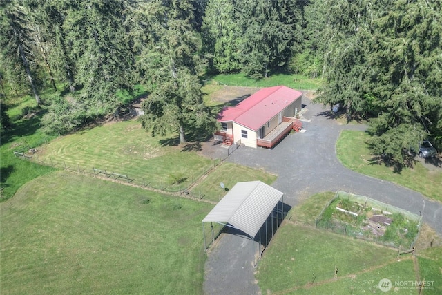 aerial view of property's location