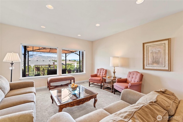 1552 Huntwood Ln, East Wenatchee, WA 98802 - carpeted living room with baseboards and recessed lighting