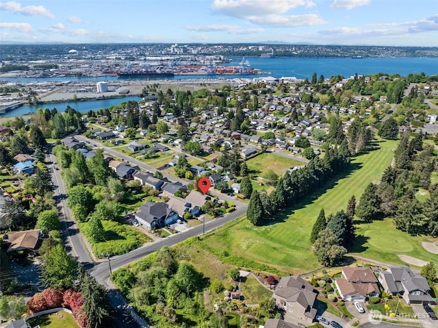 4002 33rd St NE, Tacoma, WA 98422 - aerial view of residential area featuring a nearby body of water and a golf course