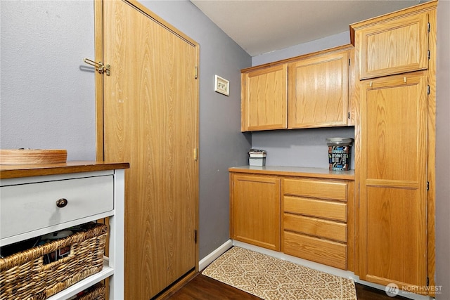 17915 69th Avenue Ct E, Puyallup, WA 98375 - kitchen featuring light countertops and dark wood-type flooring