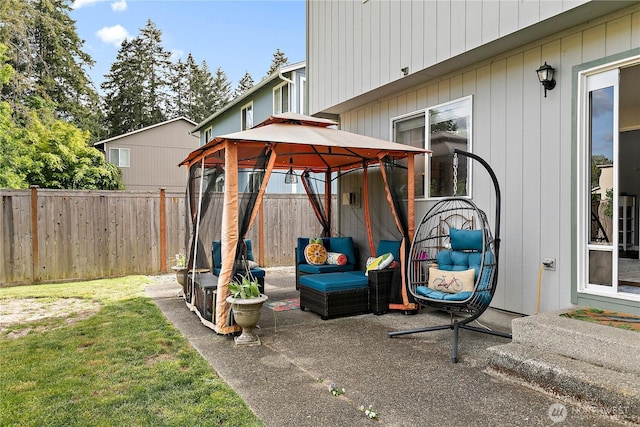17915 69th Avenue Ct E, Puyallup, WA 98375 - view of patio featuring a gazebo and an outdoor living space