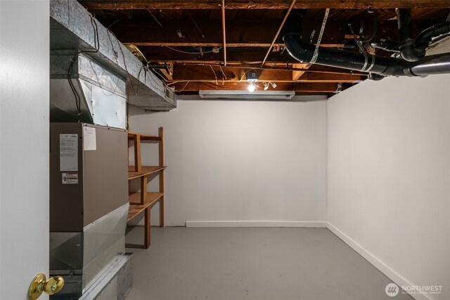 finished below grade area featuring baseboards
