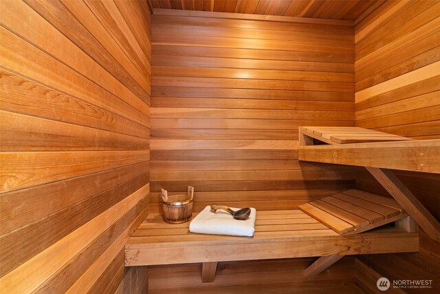 7117 NE 176th Ave, Vancouver, WA 98682 - sauna / steam room featuring wooden ceiling and wooden walls