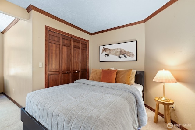 7117 NE 176th Ave, Vancouver, WA 98682 - bedroom with light colored carpet, a closet, and ornamental molding