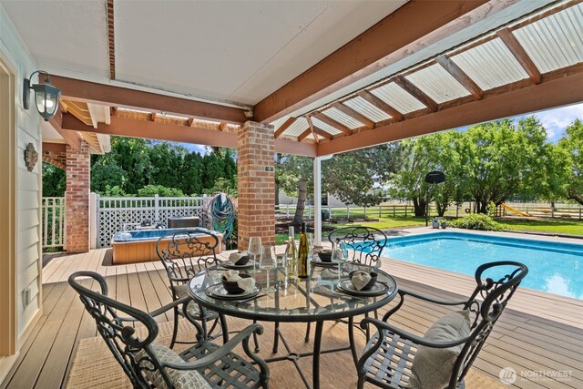 7117 NE 176th Ave, Vancouver, WA 98682 - view of swimming pool with a wooden deck