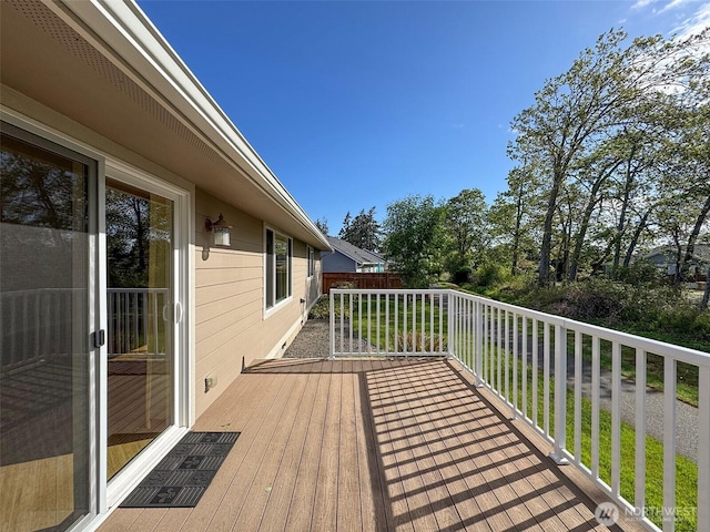 view of wooden terrace