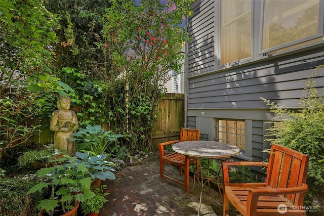 view of patio with fence